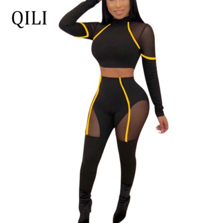 Ensemble 2 pièces legging et crop top sportswear sexy