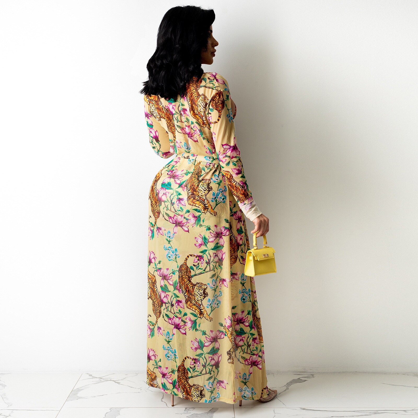 Ensemble 3 pièces pantalon et Cardigan à manches longues, haut Sexy, imprimé Floral, survêtement moulant
