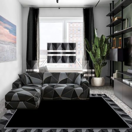 Complet Housse de canapé, rideaux, housse et tapis