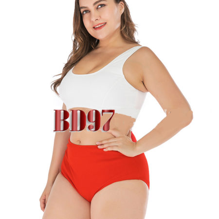 Maillot de bain blanc sur rouge