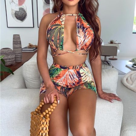 Bikini croisé multi-cordes