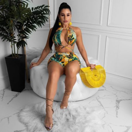 Bikini croisé multi-cordes