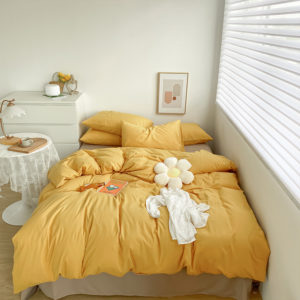 ensemble de draps de lit jaune