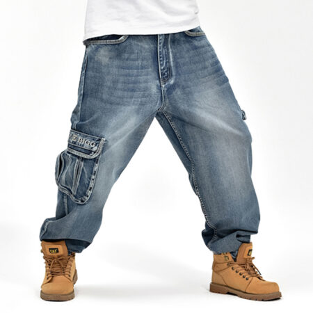 pantalon de skateboard strech jeans long large