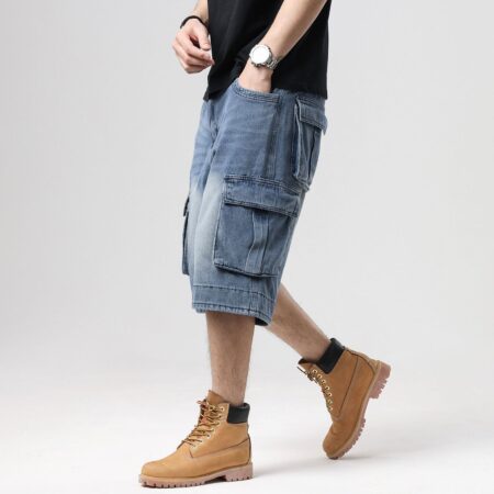 pantalon jeans court de planche à roulettes