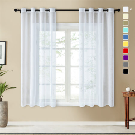 Rideaux voile a motif