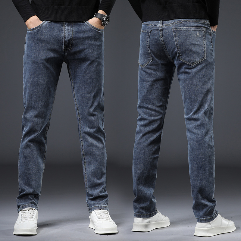 Pantalon jeans élastique stretch long pour hommes – Image 3
