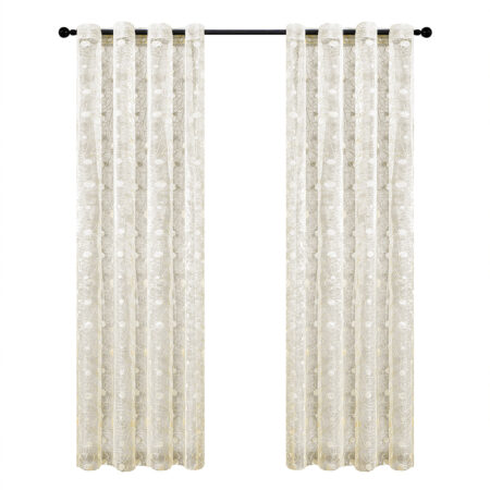 Rideaux voile a motif