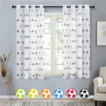 Rideaux voile a motif