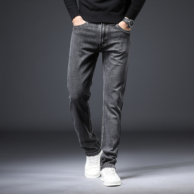 Pantalon jeans élastique stretch long pour hommes – Image 6