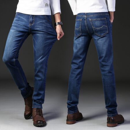 Pantalon jeans stretch style coréen mince droit