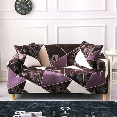 Housse pour tous type de canapé ( motif violet )