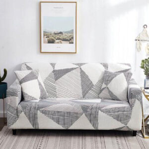 Housse pour tous type de canapé ( motif gris et blanc)
