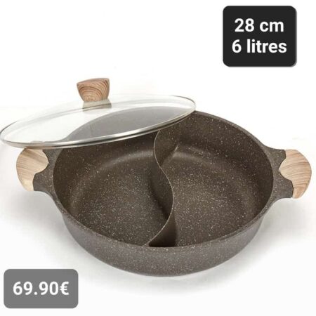 Fait-tout double compartiment