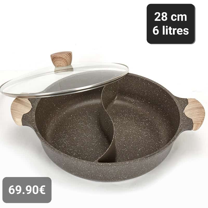 Fait-tout double compartiment