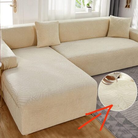 Housse de canapé universelle imperméable beige