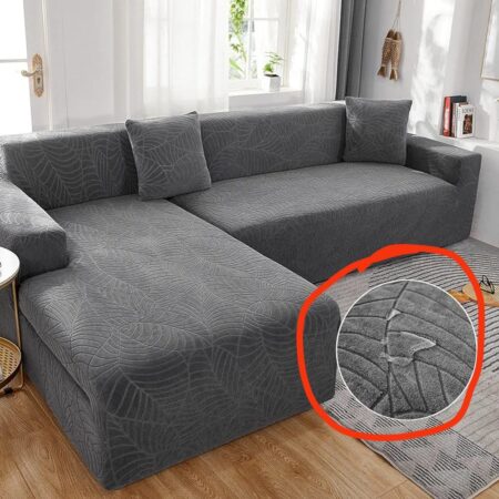 Housse de canapé universelle imperméable  gris foncé
