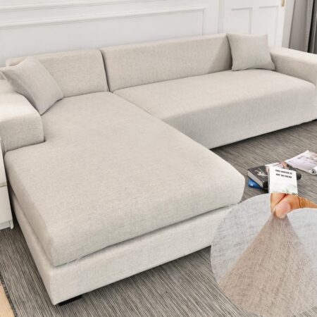 Housse de canapé universelle tissus elastane beige