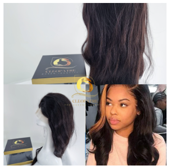 Perruque Tête Complète Lisse - Cheveux Noirs et Gris, Densité 250