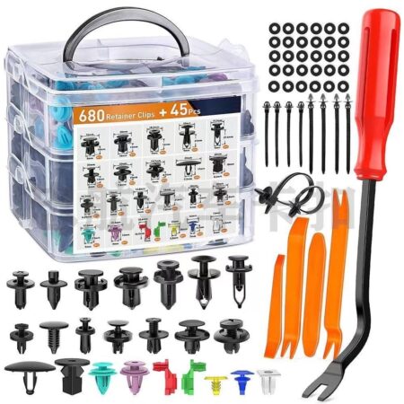 coffret Agrafes Auto Universel – Clips Fixation Carrosserie Intérieure & Extérieure pour Voiture"